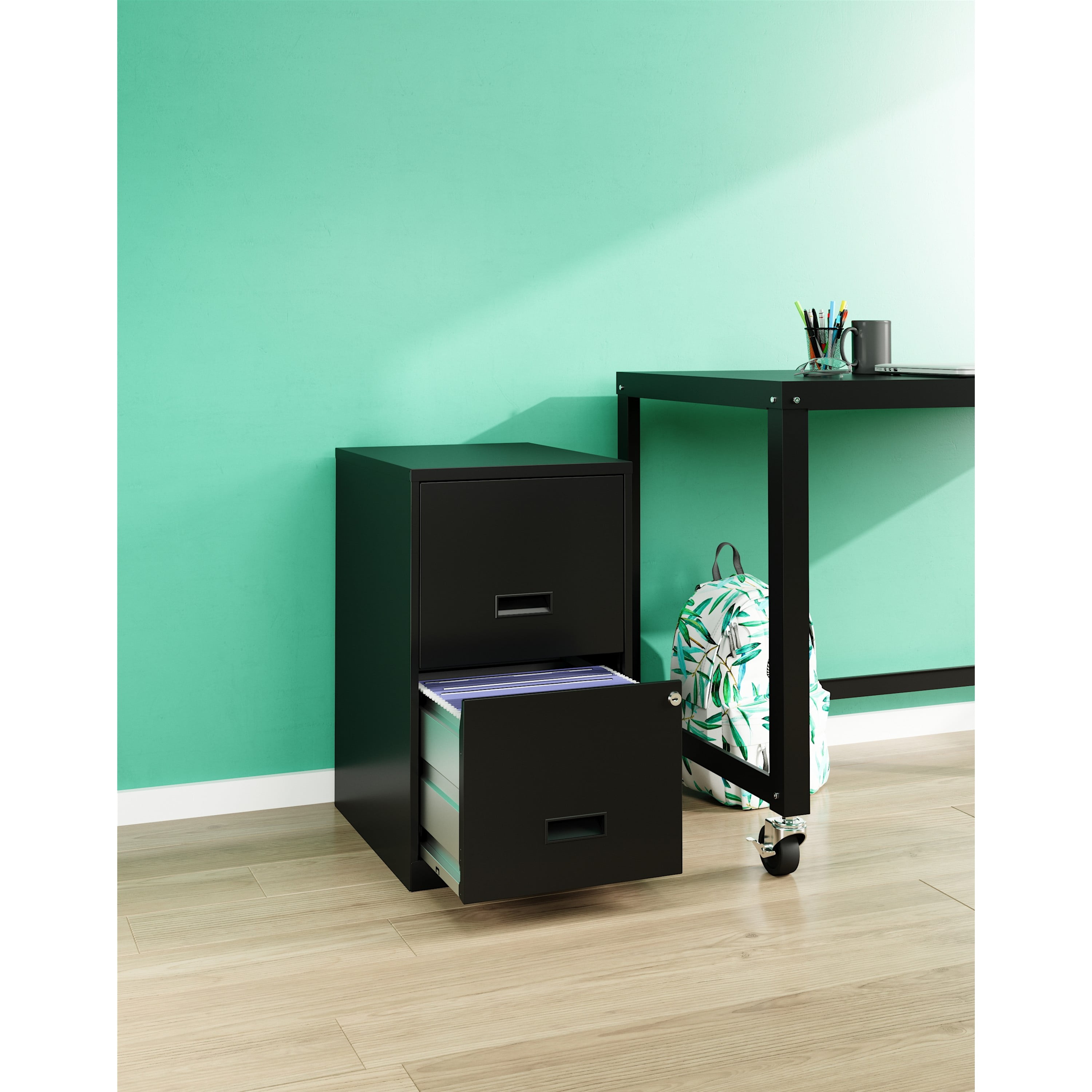 2 drawer locking file outlet cabinet with wheels