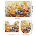 thumbnail image 3 of Sunflower 4 Piece Shower Curtain Sets, with Non-Slip Rugs, Toilet Lid Cover And Bath Mat, for Bathroom Decor Set, 3 of 8