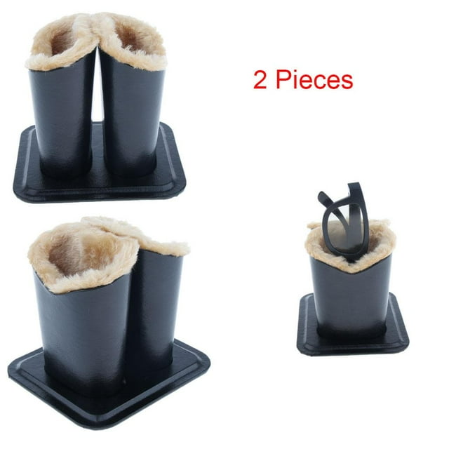 BELOVING 2x Double Head Eyeglass Holder PU Glasses Stand Case Soft Lined Protective