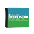 thumbnail image 1 of Uzbekistan Country Flag Name Flip Bifold Faux Leather Wallet  Multi-Function Card Purse, 1 of 4