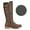 BROWN, variant on Women's Side Zipper Knee High Riding Boots