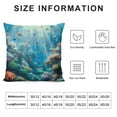 thumbnail image 5 of Autua Coral Reef Fish Sunlight Graphic Decorative Throw Pillow Cover for Home Couch Living Room Bed Sofa - Pack of 1 12x12in, 5 of 5