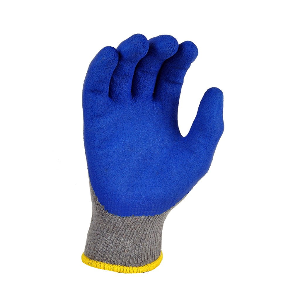 Knit Work Gloves with Textured Rubber Latex  Large 12 pairs!!! 
