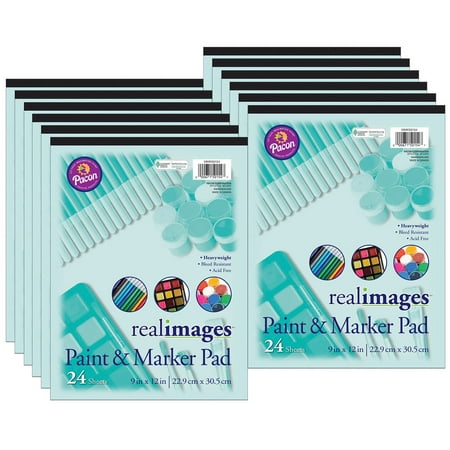 UPC: 0194629108206 | Real Images Paint & Marker Pad  Heavyweight  9  x 12   24 Sheets  Pack of 12