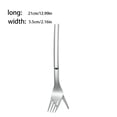 thumbnail image 4 of Monstrate Tenedor de sandía, cuchara de cocina de acero inoxidable, portátil, hogar, Picnic, barbacoa, cubiertos, rebanador de frutas, pastel, Mostrada, 4 of 6