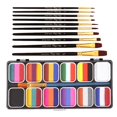 thumbnail image 2 of de pintura de maquillaje con pinceles de pintura Cosplay Cara de Halloween Conjunto de pintura corporal para escenario Suministros Soledad Pintura de cara y cuerpo, 2 of 10