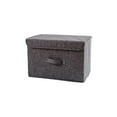 thumbnail image 1 of braveheart Storage Box Solid Color Space Saving Store Containers Durable Handle Household Boxes Blanket Shoe Socks Underwear Dark Blue Grey, 1 of 6