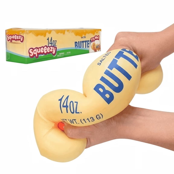 NEW Jumbo Butter Stick Squishy Toys - 14oz Slow Rising Squeeze Stress Ball Fidget for Stress Relief & Anxiety Relaxation