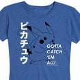thumbnail image 3 of Pokémon - Pikachu Gotta Catch 'Em All! - Women's Short Sleeve Graphic T-Shirt, 3 of 5