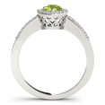 thumbnail image 6 of Mauli Jewels Rings for Women 1.46 Carat Diamond and Pear Shaped Peridot Ring prong 10K Rose Gold, 6 of 8