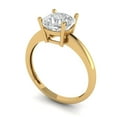 thumbnail image 2 of Solitaire Engagement Ring for Women - 2ct Simulated Diamond in 14K Yellow Gold Promise Ring, 2 of 6