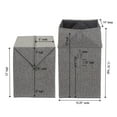 thumbnail image 2 of Household Essentials Expandable Fabric Storage Bin, Gray, Tall, 2 of 10