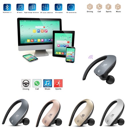 Nokia Bluetooth Stereo Headset LNKOO Bluetooth Headset,Touch-sensitive Control Wireless Stereo In Ear Noise Cancelling Headset with Mic for or Business/Office/Driving Calling-Silver ()