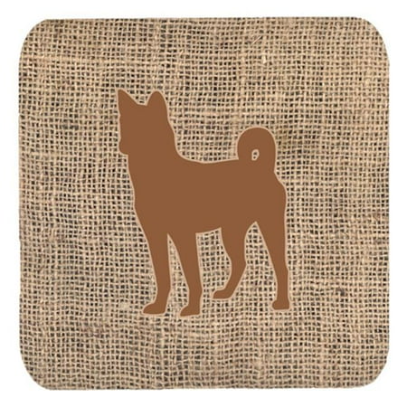 

Basenji Burlap and Brown Foam Coasters Set - 4