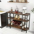 thumbnail image 2 of Costway  Cabinet Bar Table  Rack Table for Drinks Glasses with Power Outlets Brown, 2 of 10