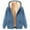 Navy, variant on Tauxra Fleece Jacket Women,Jackets for Women Casual,Women's Fashion Print Plush Hooded Long Sleeve Sweatshirt Jacket,Womens Jacket Winter