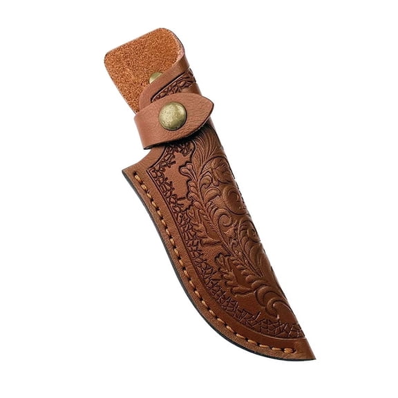 Kebiory Leather Sheath For Straight Fixed Blade Knife Up To 4" Blade - Brown