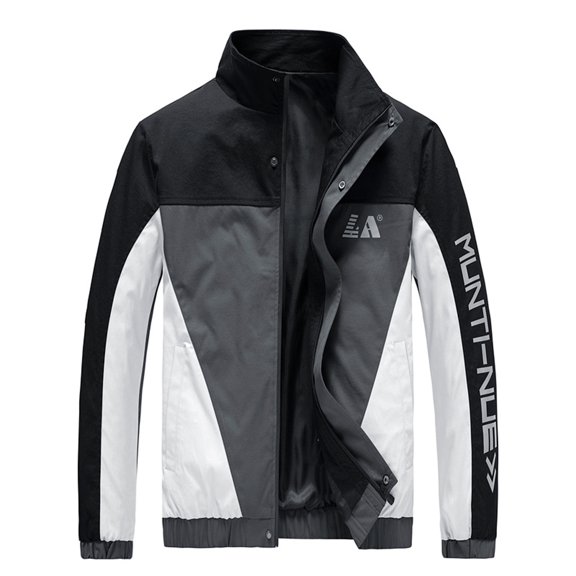 Vedolay Jacket Coat 2023 Long Sleeve Bomber Jacket Coat with Pocket Clothes Black,XL