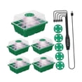 thumbnail image 3 of 5 set de la bandeja de arranque de semillas con luz de con temporizador, bandeja de vivería suministros de jardinería premium, bandejas de brotes de plántulas atenuadas Verde, 3 of 8