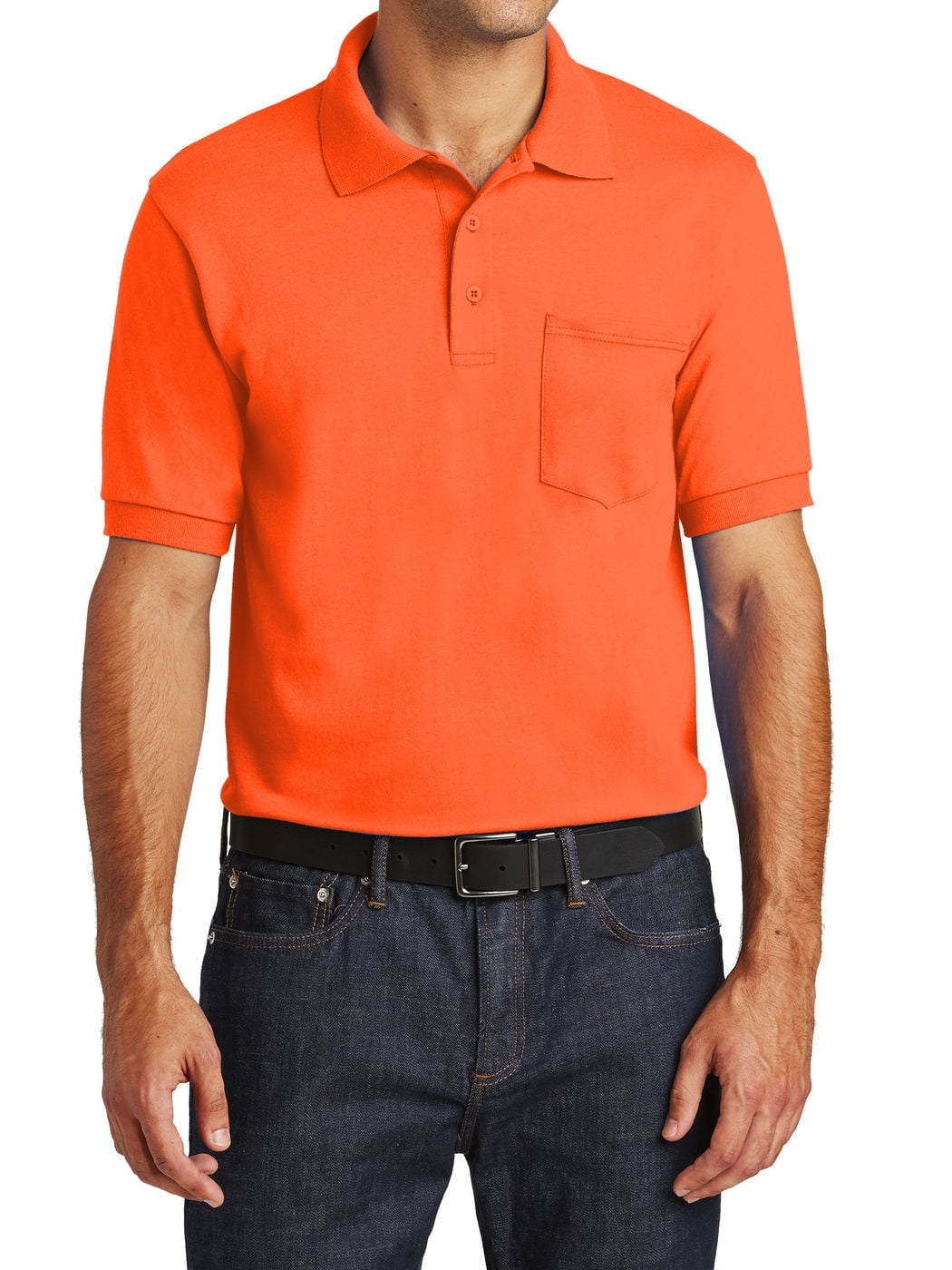 Mafoose Mens Core Blend Jersey Knit Pocket Polo Shirt