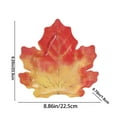 thumbnail image 3 of ToyKingdee Thanksgiving Fall Leaf Paper Disposable Plates Maple Leaf Shape Gold Foil Autumn Leaves Harvest Plates for Thanksgiving Family Party Dinner Tableware Decoration Supplies, 3 of 7