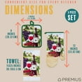 thumbnail image 6 of PREMIUS 5 Piece Printed Kitchen Linen Set, Wine, 2 Cotton Towels, 2 Pot Holders, 1 Oven Mitt, 6 of 8