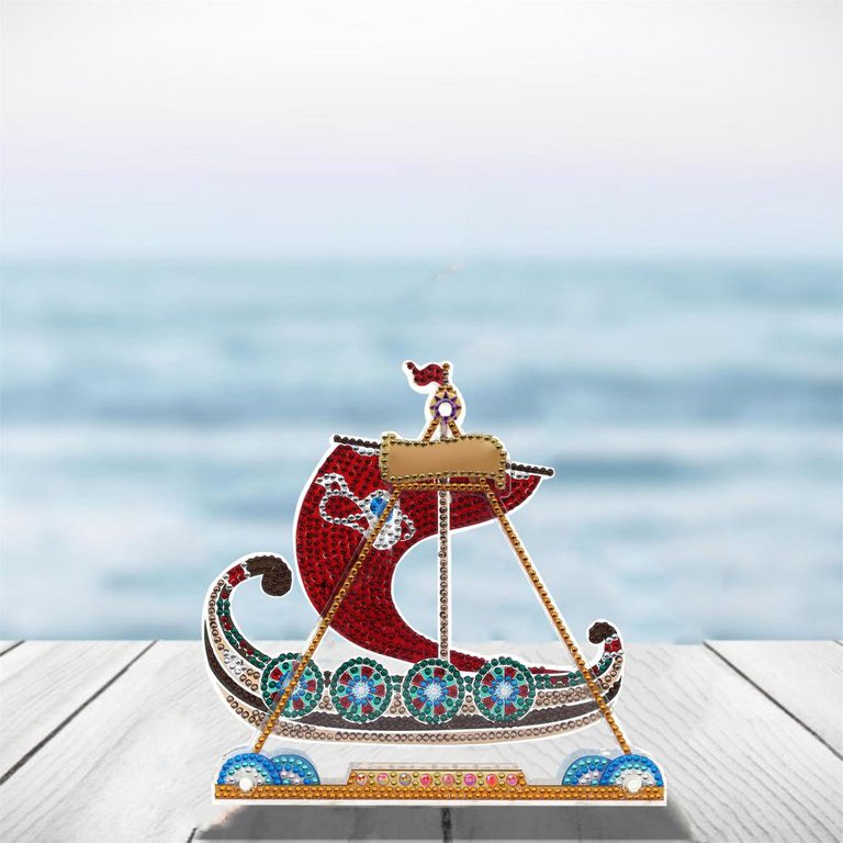 5D Diamond Painting Pirate Ship in a Bottle Kit