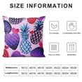 thumbnail image 5 of SHANXI Purple Pink Pineapple Fruit Summer Artistic Abstract Tropical Fruit Pillow Covers Pillowcases Home Decor Bed Couch Sofa Office Living Room Cushion  24x24in, 5 of 5