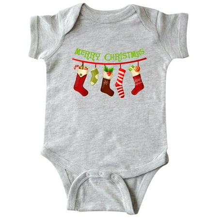 

Inktastic Christmas Stockings Gift Baby Boy or Baby Girl Bodysuit