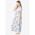 thumbnail image 3 of Dreams & Co. Plus Size Petite Long Floral Print Cotton Gown, 3 of 6