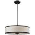 thumbnail image 3 of Z-Lite Cameo 3 Light Convertible Pendant in Creme and Bronze, 3 of 3