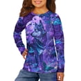 thumbnail image 3 of FUIALDOLG 2 Pack Purple Wolf Feather Boys Long Sleeve Shirts 15-16 Years Kids Soft Breathable Crewneck Tee T-Shirt Basic Long Sleeve Top Winter Cloth, 3 of 6