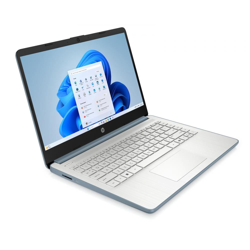 HP 14" HD Touchscreen Laptop with Copilot Intel N150 4GB RAM 128GB SSD Moonlight Blue + HP Wireless Mouse + One Year M365 Subscription