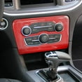 thumbnail image 5 of 1pcs Interior Central Control A/C Air Conditioning Adjust Panel Cover Trim fit for Dodge Charger 2015-2023, Auto Decoration Accessories, Red Carbon Fiber Look, 5 of 5