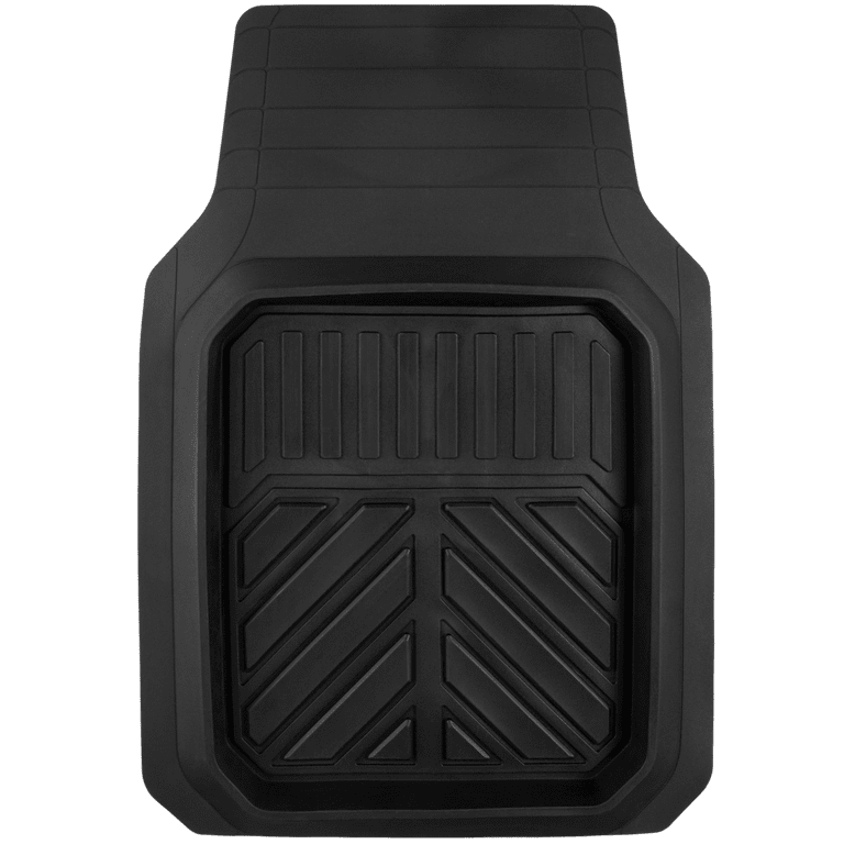 Black Trimmable Liners Heavy Duty Tall Channel Floor Mats - Universal