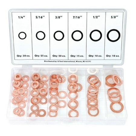 

K Tool 00089 Washer Asst Copper- 110 Piece