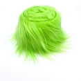 thumbnail image 2 of Shaggy Mohair Faux Fur Fabric Strips Ribbon, Pre Cut Roll, 2" Wide by 60" Long - Lime Green, 2 of 4