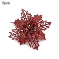 thumbnail image 4 of 5 piezas de 12 centímetros de flores navideñas artificiales flash decoraciones navideñas regalos de año nuevo, 4 of 5