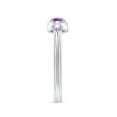 thumbnail image 3 of ANGARA Natural 0.25 Ct. Amethyst Solitaire Ring in 14K White Gold for Women (Ring Size: 12), 3 of 9
