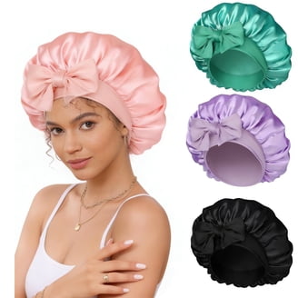 shower cap large bonnet for locs Stylish Silky Lined Durag for Waves, Braids, Locs, and Ultimate  Comfort Sleeping Bonnet Sleep Cap for Women and Men
