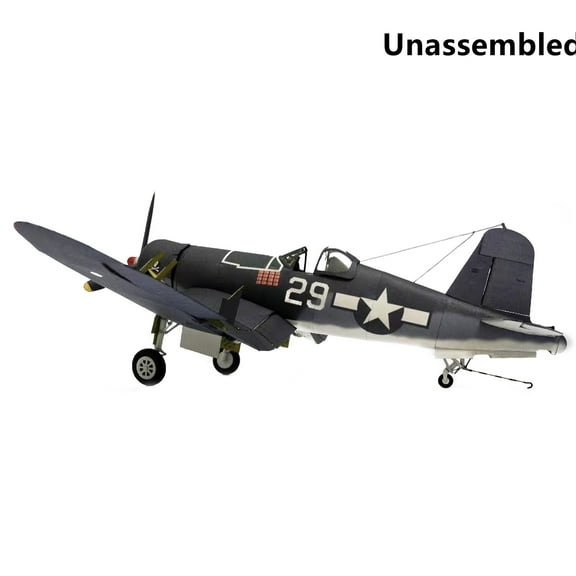 Aviation Collection Display Paper Airplane Models USA F4U-1A Pirate Ship-borne Fighter 1/33 Model
