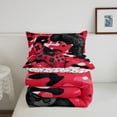 thumbnail image 4 of Gaming Red King Size Comforter Set - Gamer Comforter Bedding Sets, Black and Red Camouflage Design Camo Gamer Room Decor, 4 of 6