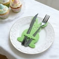 thumbnail image 6 of dajkiuy 4Pcs Easter Bunny Cutlery Pouch Set, Rabbit Silverware Holders, Cutlery Storage Bags, Festive Table Decor, Holiday Table Supplies, Easter Dinnerware Accessories, Spring Party Favors, 6 of 6