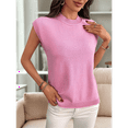 thumbnail image 6 of Women'S Crew Neck Sleeveless Sweater Pink M, 6 of 7