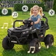 thumbnail image 5 of Ktaxon 12V Kids Electric Ride On Car w/ Parent Remote Control, Bluetooth, Lights, 3 Speeds, Powered Wheel Ride On Toy for Boys & Girls Ages 2-6, Black, 5 of 9