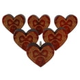 thumbnail image 1 of IBA Indianbeautifulart Boutons de Garde-Robe en Bois Gravés Rouges Tiroir de Cabinet 10 Pcs, 1 of 3