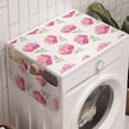 thumbnail image 1 of Watercolor Flowers Washing Machine Organizer, Peony Blooms Season Revival Summer Meditation, Anti-slip Fabric Top Cover for Washer and Dryer, Pale Pink and Pale Green, by Ambesonne, 1 of 1