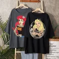 thumbnail image 2 of Camiseta con estampado de Princesa Alicia en el país de las maravillas para mujer, Tops negros, Blancanieves, camiseta informal de manga corta para mujer, Top Y2K, 2 of 5