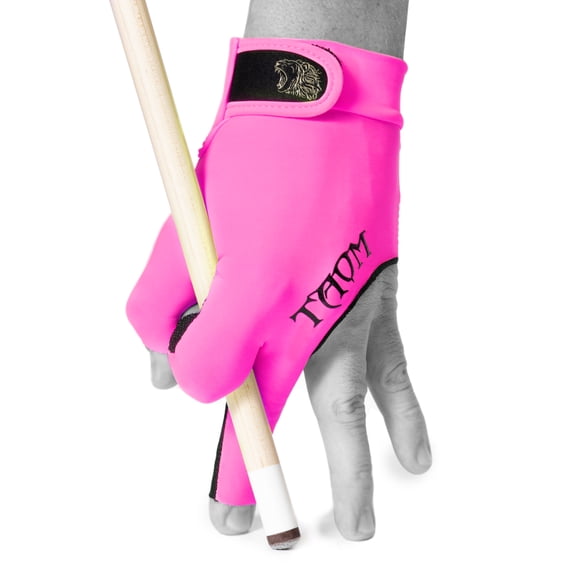 Taom Midas Billiard Glove – Small - for Left Hand (Right-Handed Players) -Vivid Cerise Color – Pool Cue Glove with Breathable Mesh & Silicone Anti-Slip Palm, Open Fingers