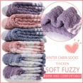 thumbnail image 3 of 6 Pairs Fuzzy Socks Warm Winter Slipper Fluffy Sleep Cozy Comfy Socks for Mens Womens, 3 of 4